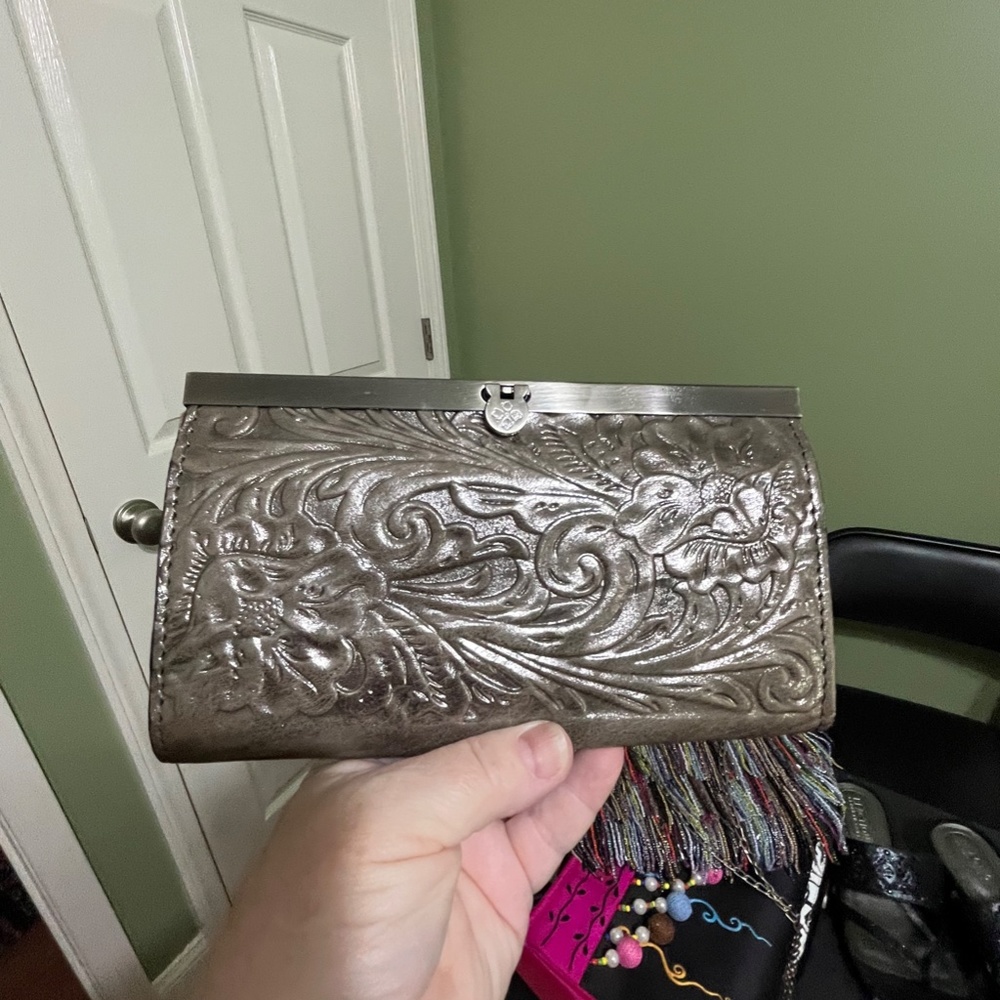 Patricia Nash Cauchy Wallet Clutch- Pewter Gray